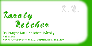 karoly melcher business card