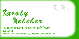 karoly melcher business card